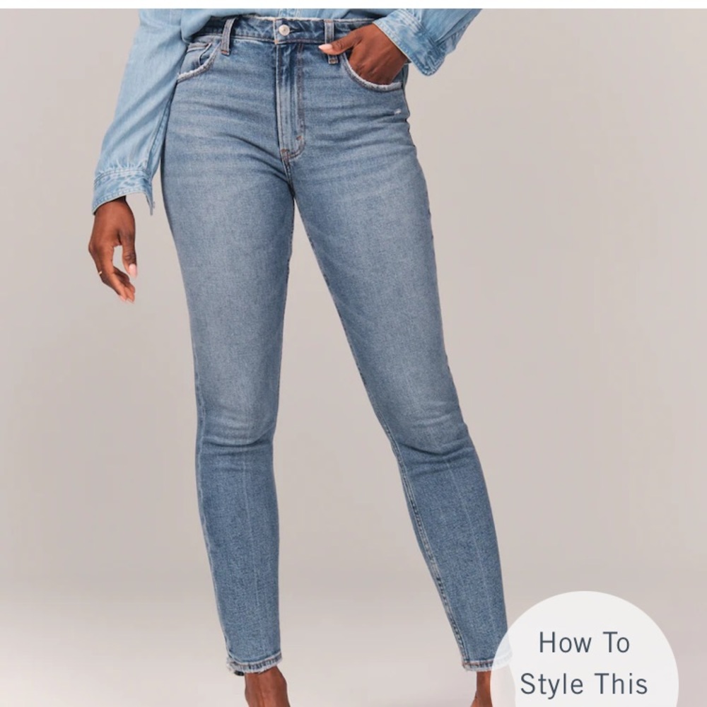 Abercrombie curve love high rise skinny jeans